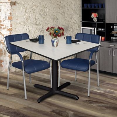 Image showing 1 th Regency Cain Large Square X-Base Breakroom Table, 48 in.
