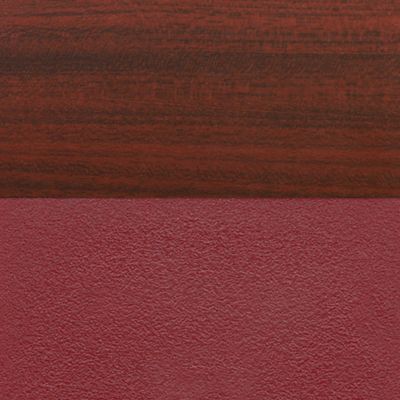 Image showing  Cain Small Square X-Base Breakroom Table with 4 M Stack Chairs, 30 in., Burgundy