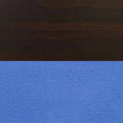 Image showing  Cain Small Square X-Base Breakroom Table with 4 M Stack Chairs, 30 in., Blue