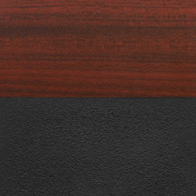 Image showing 1 th Regency Cain Round X-Base Breakroom Table with 4 M Stack Chairs, 42 in., Black