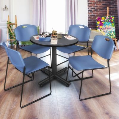 Image showing  Kobe Round X-Base Breakroom Table, 30 in.