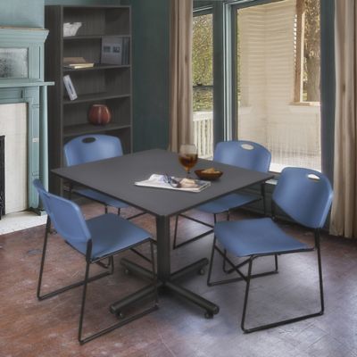 Image showing  Kobe 48 in. Square Breakroom Table, X-Base GY
