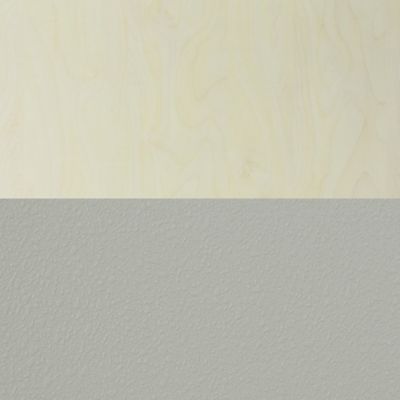 Image showing  Kobe 42 in. Square Breakroom Table, X-Base & 4 Zeng Stack Chairs Grey