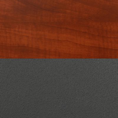 Image showing  Kobe 48 in. Square Breakroom Table, X-Base & 4 BK  Zeng Stack Chairs