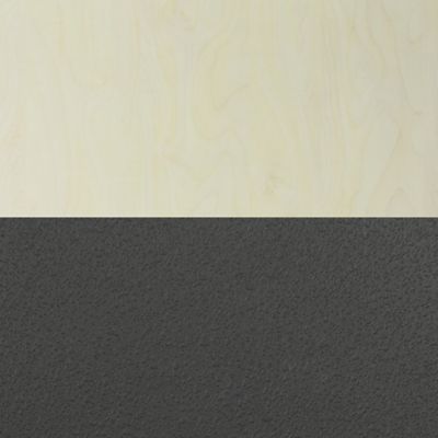 Image showing  Kobe 48 in. Round  Breakroom Table, X-Base & 4 Black Zeng Stack Chairs