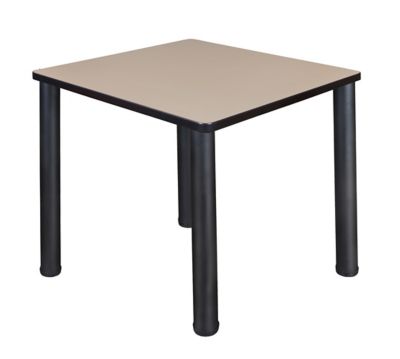 Regency Kee Small Square Breakroom Table, 30 in., Black