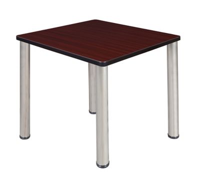 Regency Kee Small Square Breakroom Table, 30 in., Chrome