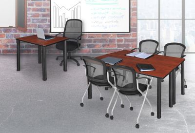 Image showing  Kee Medium Square Breakroom Table, 36 in., Black