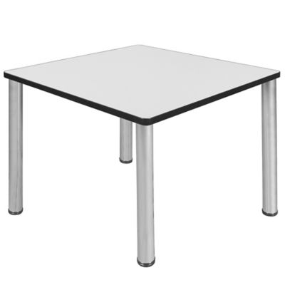 Regency Kee Medium Square Breakroom Table, 36 in., Chrome