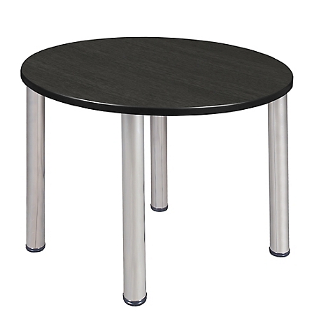 Regency Kee 36 in. Medium Round Breakroom Table with Chrome Legs