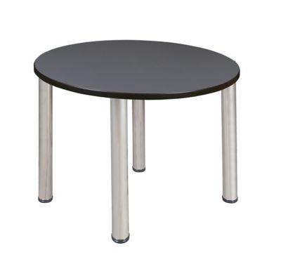 Regency Kee Medium Round Breakroom Table, 36 in., Chrome