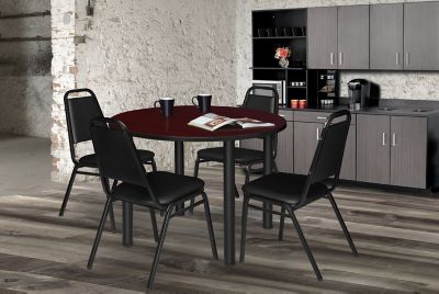 Image showing 1 th Regency Kee Medium Round Breakroom Table, 36 in., Black