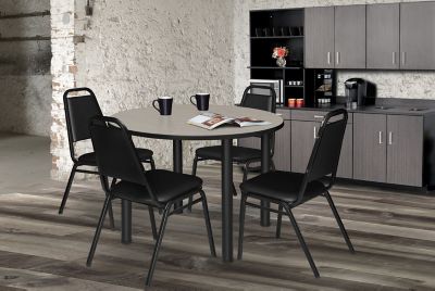 Image showing 1 th Regency Kee Medium Round Breakroom Table, 36 in., Black