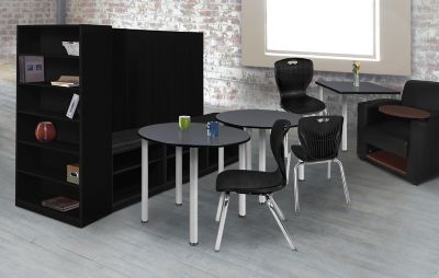Image showing  Kee Medium Round Breakroom Table, 42 in., Chrome