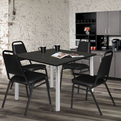 Image showing  Kee Large Square Breakroom Table, 48 in., Chrome