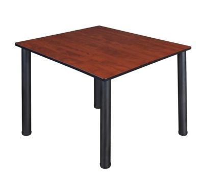 Image showing  Kee Large Square Breakroom Table, 48 in., Black