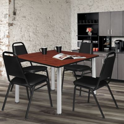 Image showing  Kee Large Square Breakroom Table, 48 in., Chrome