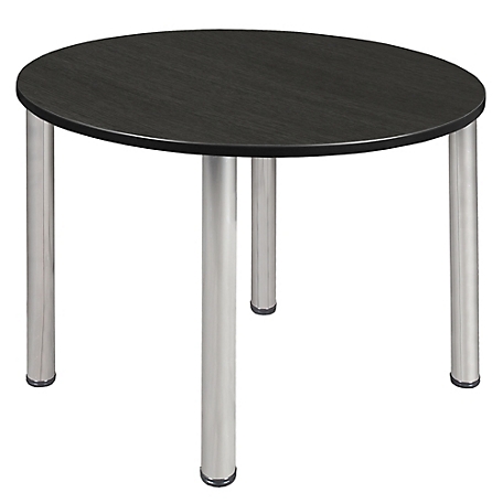 Regency Kee 48 in. Large Round Breakroom Table with Chrome Legs