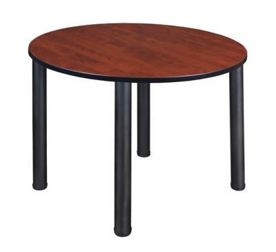 Image showing  Kee Large Round Breakroom Table, 48 in., Black, TB48RNDMWBPBK