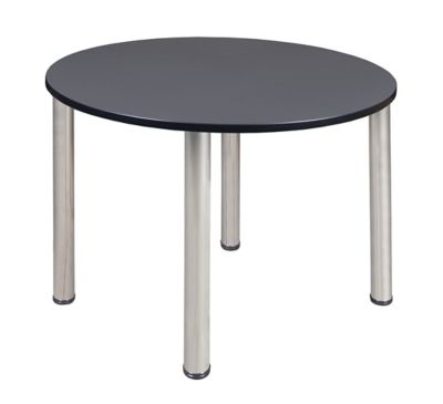 Image showing  Kee Large Round Breakroom Table, 48 in., Chrome