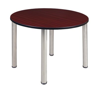 Regency Kee 48 in. Large Round Breakroom Table with Chrome Legs