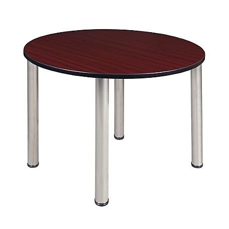 Regency Kee 48 in. Large Round Breakroom Table with Chrome Legs