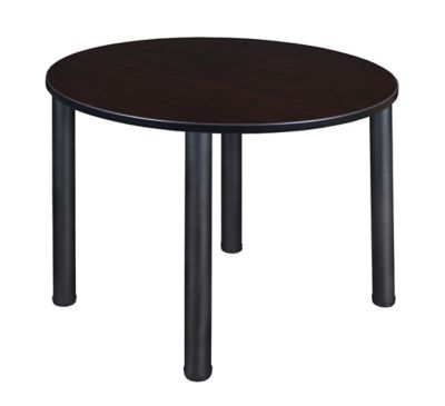 Regency Kee Large Round Breakroom Table, 48 in., Black, TB48RNDMWBPBK