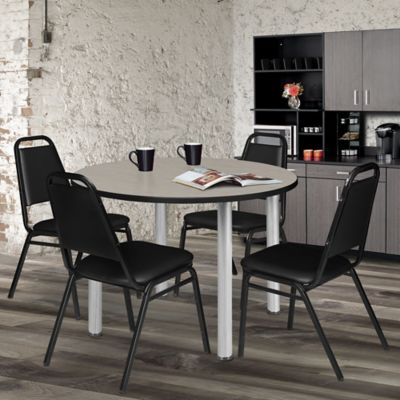 Image showing 1 th Regency Kee Large Round Breakroom Table, 48 in., Chrome