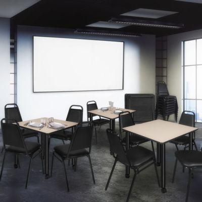 Image showing  Kee Small Square Mobile Breakroom Table, 30 in., Black