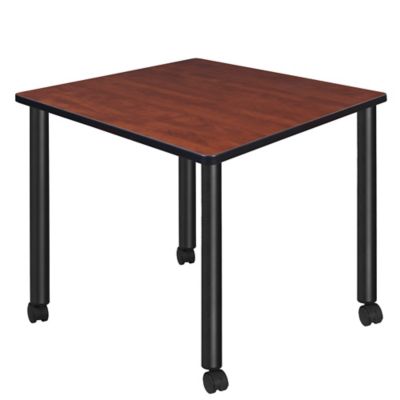 Image showing  Kee Medium Square Mobile Breakroom Table, 42 in., Black