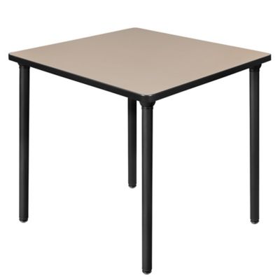 Regency Kee 30 in. Small Square Breakroom Table Top, Black Folding Legs