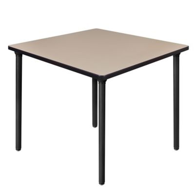 Regency Kee 36 in. Medium Square Breakroom Table Top, Black Folding Legs