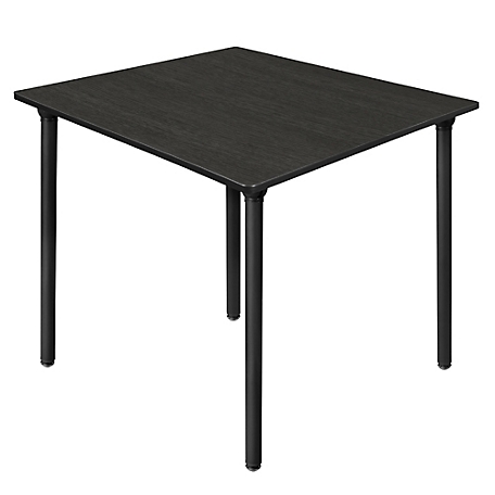 Regency Kee 48 in. Large Square Breakroom Table Top, Black Folding Legs