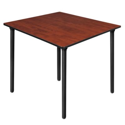 Regency Kee 48 in. Large Square Breakroom Table Top, Black Folding Legs