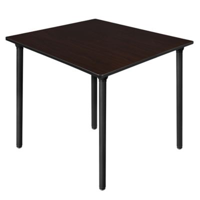 Regency Kee 48 in. Large Square Breakroom Table Top, Black Folding Legs