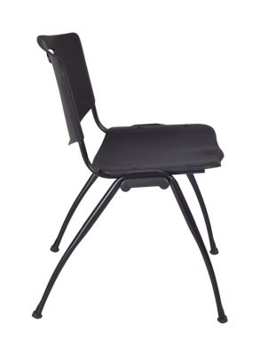 Image showing  Kee Square Breakroom Table with 4 M Stack Chairs, 36 in., Black