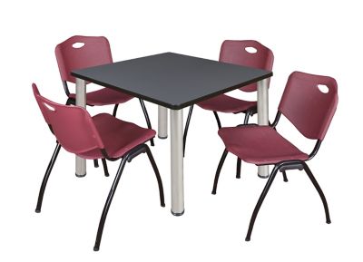 Product color Grey/Chrome/Burgundy