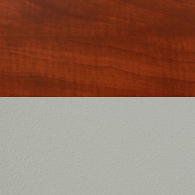 Image showing  Kee Round Breakroom Table with 4 Zeng Stack Chairs, 42 in., Gray