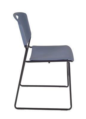 Image showing  Kee Square Breakroom Table with 4 Zeng Stack Chairs, 48 in., Blue