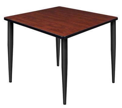 Regency Kahlo 36 in. Square Breakroom Table Top, Black Tapered Legs