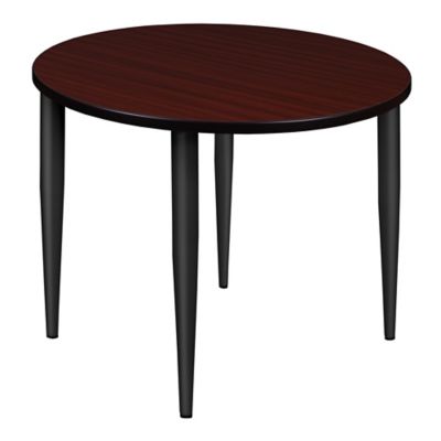 Regency Kahlo 36 in. Round Breakroom Table Top, Black Tapered Legs