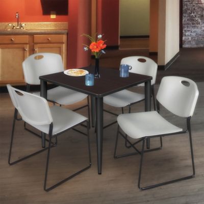 Image showing  Kahlo Square Tapered Leg Breakroom Table, 42 in., Black