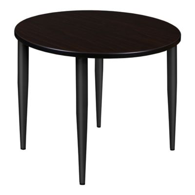 Regency Kahlo 42 in. Round Breakroom Table Top, Black Tapered Legs