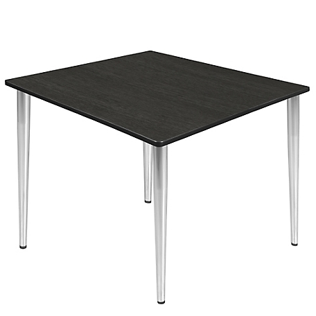 Regency Kahlo 48 in. Square Breakroom Table Top, Chrome Tapered Legs