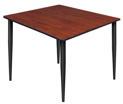 Regency Kahlo Square Tapered Leg Breakroom Table, 48 in., Black