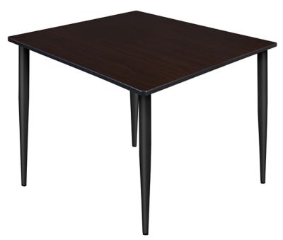 Regency Kahlo 48 in. Square Breakroom Table Top, Black Tapered Legs