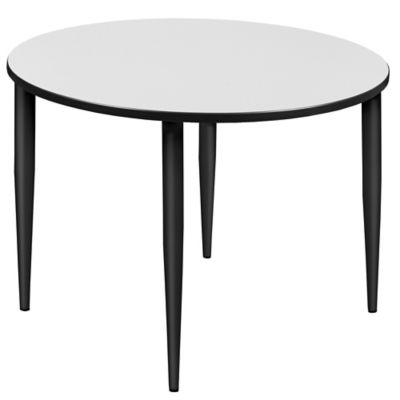 Regency Kahlo Round Tapered Leg Breakroom Table Top, 48 in., Black