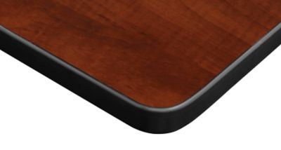 Image showing  Kahlo Square Breakroom Table with 4 M Stack Chairs, 36 in., Black/Black