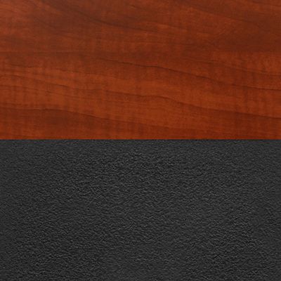 Image showing  Kahlo Round Breakroom Table with 4 M Stack Chairs, 36 in., Black/Black