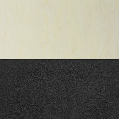Image showing  Kahlo Round Breakroom Table with 4 M Stack Chairs, 36 in., Black/Black